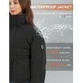 thumbnail image 4 of Women's Cropped Puffer Jacket Long Sleeve Lightweight Quilted Winter Jacket Packable Coats, 4 of 6