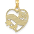 thumbnail image 3 of Avariah Diamonds Solid 10K Yellow Gold #1 MOTHER In Heart Frame Pendant - 20mm, 3 of 6