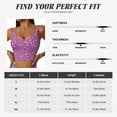 thumbnail image 5 of Sports Bras for Women High Support -Pink Glitter Star Print Soft Athletic Crop Workout Tank Top for Women, 5 of 8
