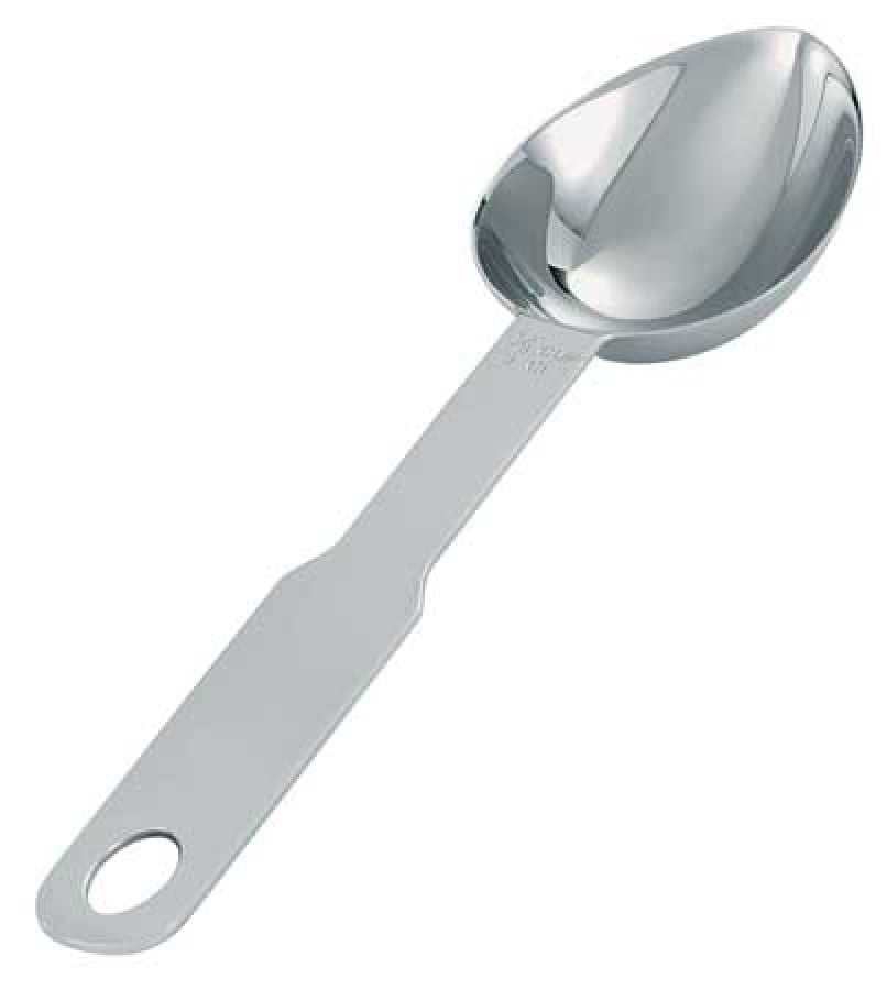 47059 VOLLRATH Stainless Steel Oval Measuring Scoop,1 Cup Gray