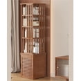 thumbnail image 1 of 360° Degree Rotating Tall Bookshelf, 5/6 Tiers Floor-Standing Corner Shelf, Invisible Bookshelf, Student Floor-Standing Storage Rack Space Saver(Brown,5 Tiers), 1 of 6