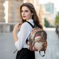 thumbnail image 6 of JIALIOU Mini Backpack Purse for Women Quilted Casual Daypack Small Travel Shoulder Bag, Christmas Santa Claus and Deer, 6 of 7