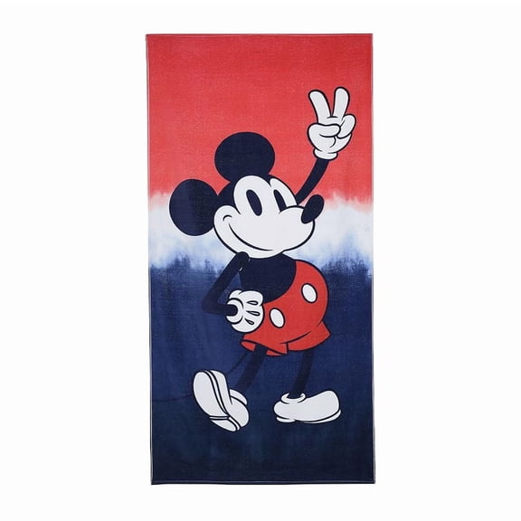 Oversized Mickey Printed Beach Towel