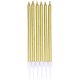 thumbnail image 1 of Golden Cake Candles Slender Glitter for Birthday Party 24Pcs, 1 of 4