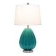 thumbnail image 2 of Elegant Designs Teal Creased Table Lamp with Fabric Shade, 2 of 6