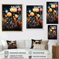 thumbnail image 4 of Designart "Botanical Plants Under The Galaxy Night I" Flowers Floater Framed Wall Art Living Room, 4 of 5