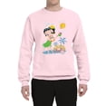 thumbnail image 2 of Wild Bobby, Betty Boop Island Girl Paradise Betty Boop Unisex Crewneck Sweatshirt, Light Pink, XX-Large, 2 of 5