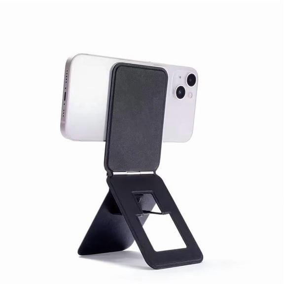 Magnetic Desktop Phone Holder, Compatible with iPhone 17 and 16 series models, Adjustable Angle Desktop Phone Stand, Portable Foldable Phone Holder for iPhone 17Air 15 14 13 Pro Max Plus, PU Leather