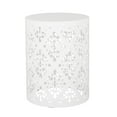 thumbnail image 5 of GDF Studio Verdugo Outdoor 18 inch Metal Side Table, White, 5 of 7