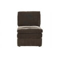 thumbnail image 2 of Contemporary Mink Suede Armless Chair - 33" Wide Modular Sofa for Living Room, Modern Design, Plush Comfort, Brown Mix, Perfect for Any Space, 2 of 6