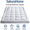 thumbnail image 2 of Mattress Topper Twin Size, Cooling Extra Thick Breathable Viscose Made from Bamboo Mattress pad, Soft Quilted Fitted Mattress Cover with 1000 GSM Down Alternative Fill (8-21”Deep Pocket), 2 of 6