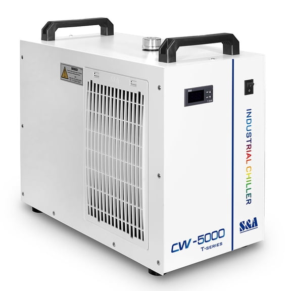 S&A Genuine CW-5000 110V Water Chiller Cool 80W 100W CO2 Laser Tube Tank capacity 7L