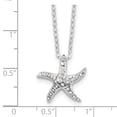 thumbnail image 3 of Diamond Fascination  Diamond Mystique Sterling Silver Platinum-plated Diamond Starfish 18 Inch Necklace, 3 of 4