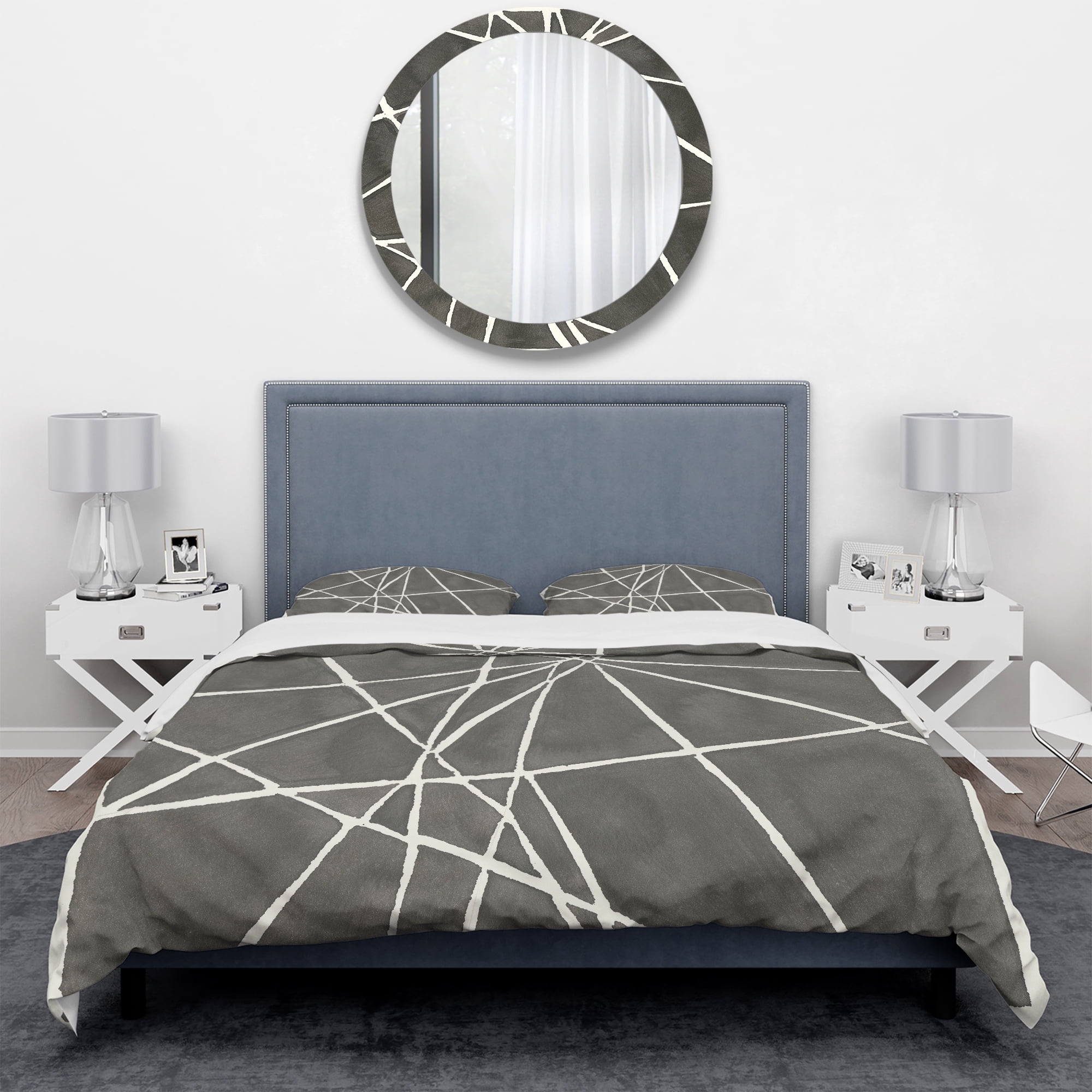 Designart 'Minimalist Graphics II' Geometric Duvet Cover Set