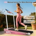 thumbnail image 4 of YZRUN Walking Pad with 10% Incline, Walking Pad Treadmill for Home, Walking Pad Under Desk with Handle Bar, Foldable Walking Pad, Pink, 4 of 9