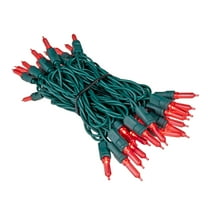 Novelty Lights Red 35 light T5 Traditional LED Christmas Mini Light Set (Green Wire, 11.5 Feet)