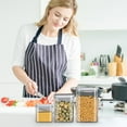 thumbnail image 7 of Dry Food Storage Jars, Airtight Kitchen Pantry Organizers for Grains and Beans, Sealed Containers with Easy-open Lids for Refrigerator or Freezer Use, 7 of 7