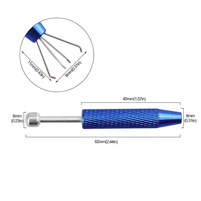 4 Claw Pick Up Tool Electronic Component Grabber Gems Prong Chip Gripper Tweezer D