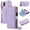 Violet, variant on ELEHOLD For iPhone XS/X Phone Case Leather Crossbody Zipper Card Wallet Flip Case Kickstand Cover, with Ring Holder,Full Body Protection-Black