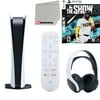 Sony Playstation 5 Digital Version (Sony PS5 Digital) with Headset, Media Remote, MLB The Show 21 and Microfiber Cleaning Cloth Bundle