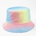 thumbnail image 4 of Mefallenssiah Chapeau de Pêcheur d'Été Protection Solaire Mode Dégradé Teinture sur Nœuds Chapeau de Soleil Extérieur, 4 of 4