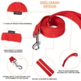 thumbnail image 3 of Siumouhoi 6 FT Cachorro/perro Leashes, Correa de Estilo Tradicional Fuerte con Gancho de Collar Fácil de Usar, Correa para Perro Ideal para Perro Pequeño y Mediano y Grande (1 in x 6 FT, Rojo), 3 of 5