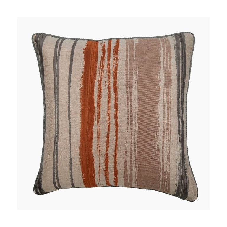 The HomeCentric Rust Grey Throw Pillow Cover, Pack of 2, 20x20