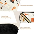 thumbnail image 5 of FORMRS Makeup Bag Travel Cosmetic Organizer for Women Fold Flat Zipper Pouch with Handle, Minimalist Geometric Pattern, 5 of 8