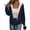 Navy, variant on UDAUDU Womens Sherpa Jacket Winter Fashion Fleece Lined Warm Full Zip Up Hoodies Solid Long Sleeve Coats Sweatshirt Wine L