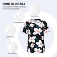 thumbnail image 3 of KLL Lilies Flowers for Men's Baseball Shirts,Short Sleeve Casual Shirts Button Down Shirt for Men Beach Summer Wedding Shirt-4X-Large, 3 of 7