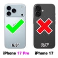 thumbnail image 2 of Asuwish Phone Case for iPhone 17 Pro 6.3 inch Tempered Glass Screen Protector Magnetic Folding Stand Frosted Translucent Rugged Shockproof Protective Cell Cover i Phone17 i17 17Pro Women Men Blue, 2 of 7