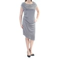 thumbnail image 3 of bar III Womens Asymmetrical Bodycon Dress, Grey, Small, 3 of 4