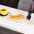 thumbnail image 2 of Camino de mesa con borlas nórdicas, mantel de lino con patrón de líneas irregulares (beige) Likrtyny Libre de BPA, 2 of 8