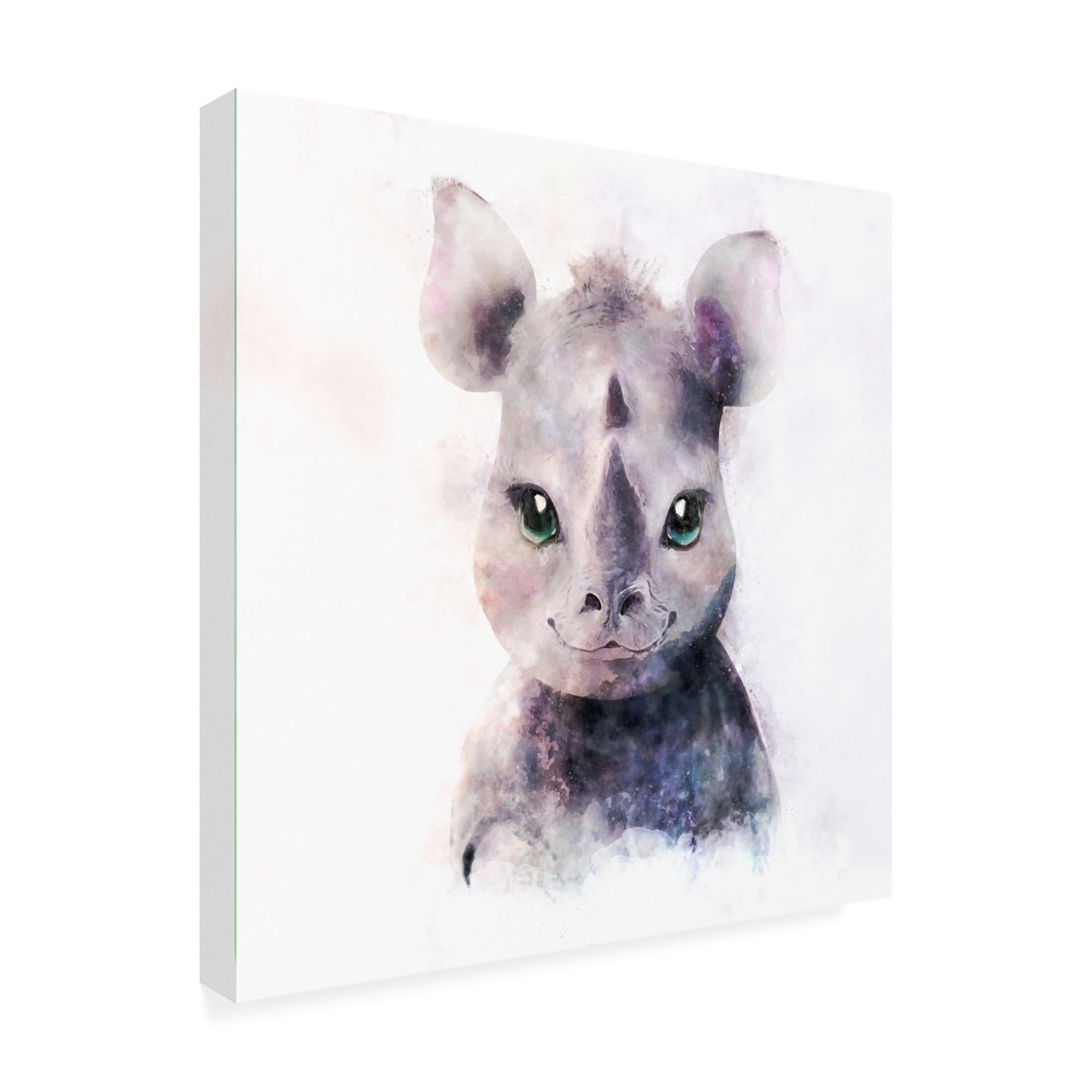 Trademark Fine Art Emel Tunaboylu Baby Rhino Canvas Wall Art