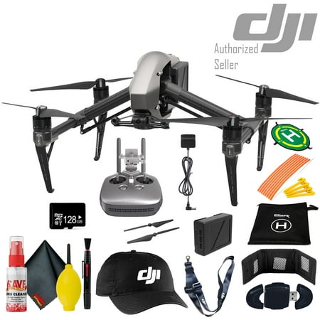 DJI Inspire 2 Quadcopter - Baseball Cap & Lanyard - 128GB microSD - TB50 Battery - Charging Cable Remote Controller - High-Altitude Propellers + more