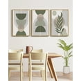 thumbnail image 5 of SHENIFY Abstract Boho Wall Art Green Sage Minimalist Mid Century Modern Geometry Canvas Prints (Set of 3) Framed, 5 of 7