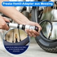 thumbnail image 5 of Convertidor Presta a Schrader para inflar fácilmente los neumáticos, herramienta esencial para ciclistas Kit adaptador de válvula de bicicleta, 5 of 5