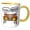 Yellow/White, variant on 3drose, Funny Owls Dont Give a Hoot Pun Cartoon, 11oz Two-tone Green Mug