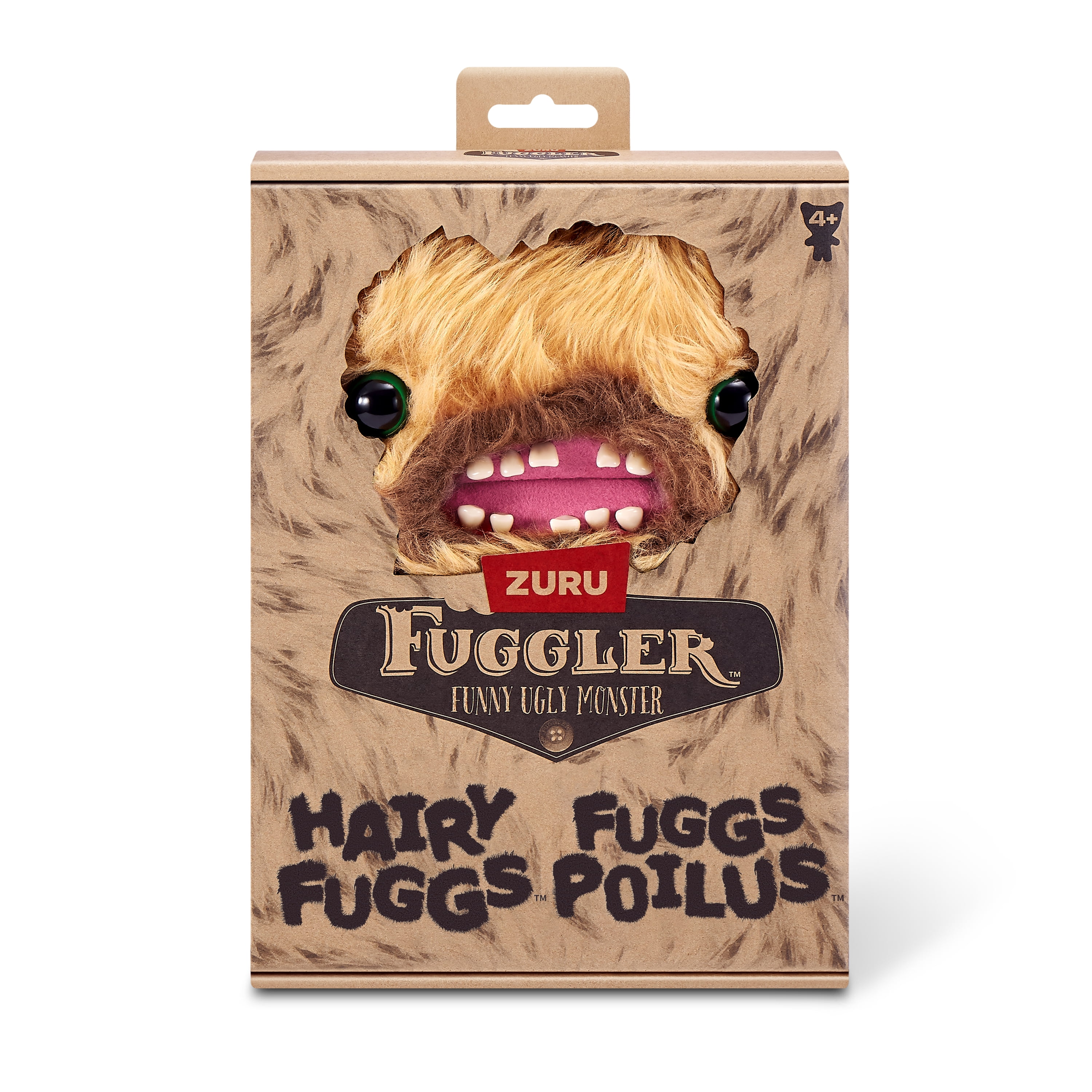 Fuggler Hairy Fuggs 9-inch Series 1 (Screech - Beard - Blonde) by ZURU, Funny Ugly Monster Plush Toy