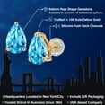 thumbnail image 2 of Gem Stone King 14K Yellow Gold Swiss Blue Topaz Earrings for Women Men | 3.14 Cttw | GemstoneNovember Birthstone | Pear Shape 9X6MM, 2 of 6