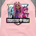 thumbnail image 3 of Monster High - Girl Group Crest - Toddler & Youth Girls Raglan Graphic T-Shirt, 3 of 4