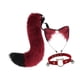 thumbnail image 5 of Conjunto de Collar y cola con orejas para cosplay de gato Salvador Rojo Negro, 5 of 10