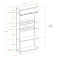 thumbnail image 3 of 69" Wine Bottle and Stemware Storage Shelf in Cerused Ash, 3 of 6