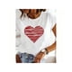thumbnail image 1 of Women Female Summer Casual Watercolor Love Heart Striped Print Short Sleeve Clothes Fashion T-ShirtsCamisetas para mujer, lindas camisetas con estampado gráfico, de manga corta, estilo casual, para ve, 1 of 8