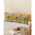 thumbnail image 5 of Yellow Dragonfly Body Pillow Cover 20 x 54 Inch Decorative Pillow Cover Vintage Country Wooden Grain Aesthetic Lumbar Pillowcase Seasonal Rectangle Cushion Case for Couch Sofa Bed Living Room, 5 of 7
