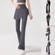 thumbnail image 1 of Pincandy Women's Solid Color High Waist Elastic Waist Tie-Waist Flared Yoga Pants, Casual & Fitness Activities, 1 of 7