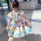 thumbnail image 3 of Vestido de fiesta de estilo coreano de verano con escote cuadrado y estampado a cuadros para niñas, vestido sin mangas con lazo y encaje, vestidos de verano para niñas, 3 of 5