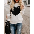 thumbnail image 3 of Women Sweaters Heart Front Crew Neck Long Sleeve Knitted Pullover Sweater,beige,large,F130647, 3 of 6