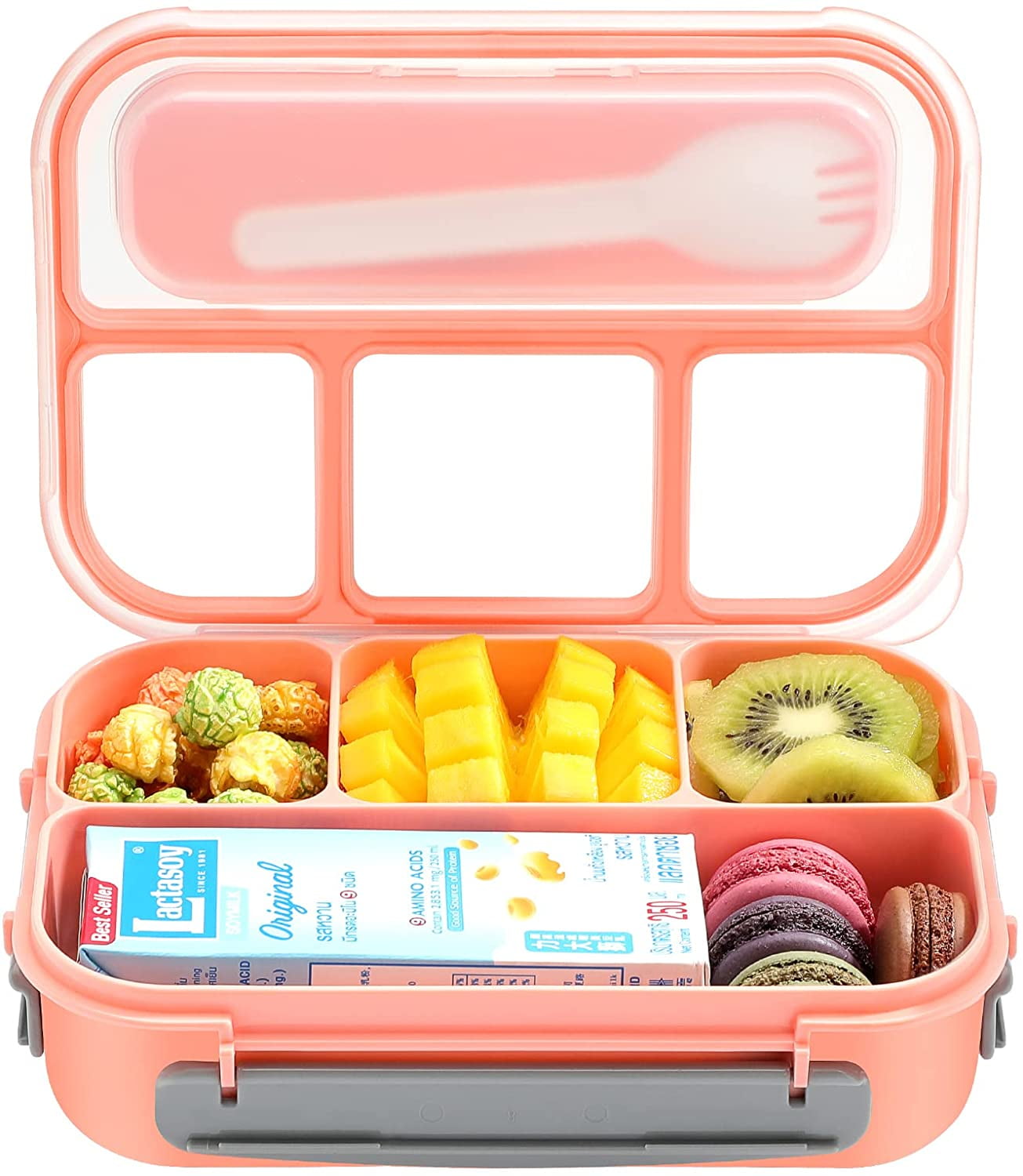 Large Bento Box Lunch Containers Adult Kids Toddler Lunchable Container for  Daycare Snack Snackle Box Container 1300 ml - 4 Compartments & Fork , Leak