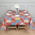 thumbnail image 3 of Pioneer Flower Floral Print Pattern Square Tablecloth, Waterproof Wipeable Spillproof Washable Table Cover for Home Kitchen Party Decor, 52"x52", 3 of 6